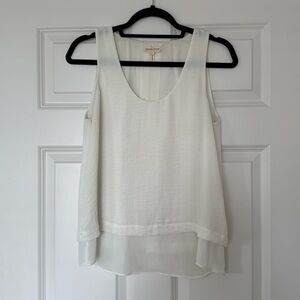 Rebecca Taylor double layer white sleeveless top